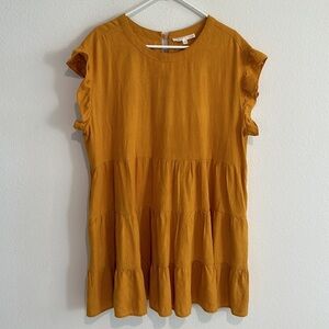 Adyson Parker Yellow Linen Blend Tiered